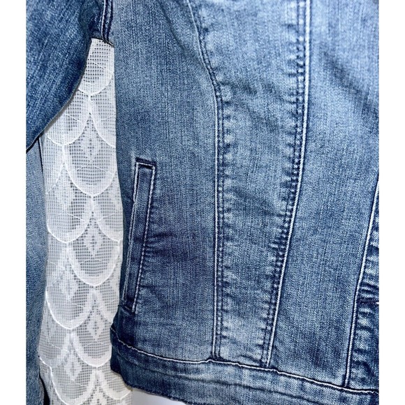 VINTAGE AMERICA BLUES Embroidered Roses Denim Jacket Sz S NWT - Picture 7 of 16